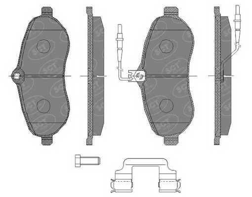 SCT GERMANY Комплект тормозных колодок, дисковый тормоз SP 457 PR